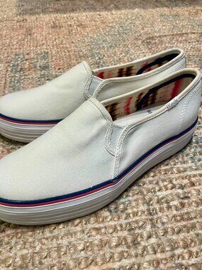 Keds x Elizabeth and James White Platform Slip on Sneaker Womens 7